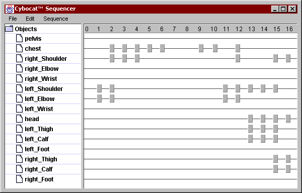 Screen Shot of Sequence Editor GUI